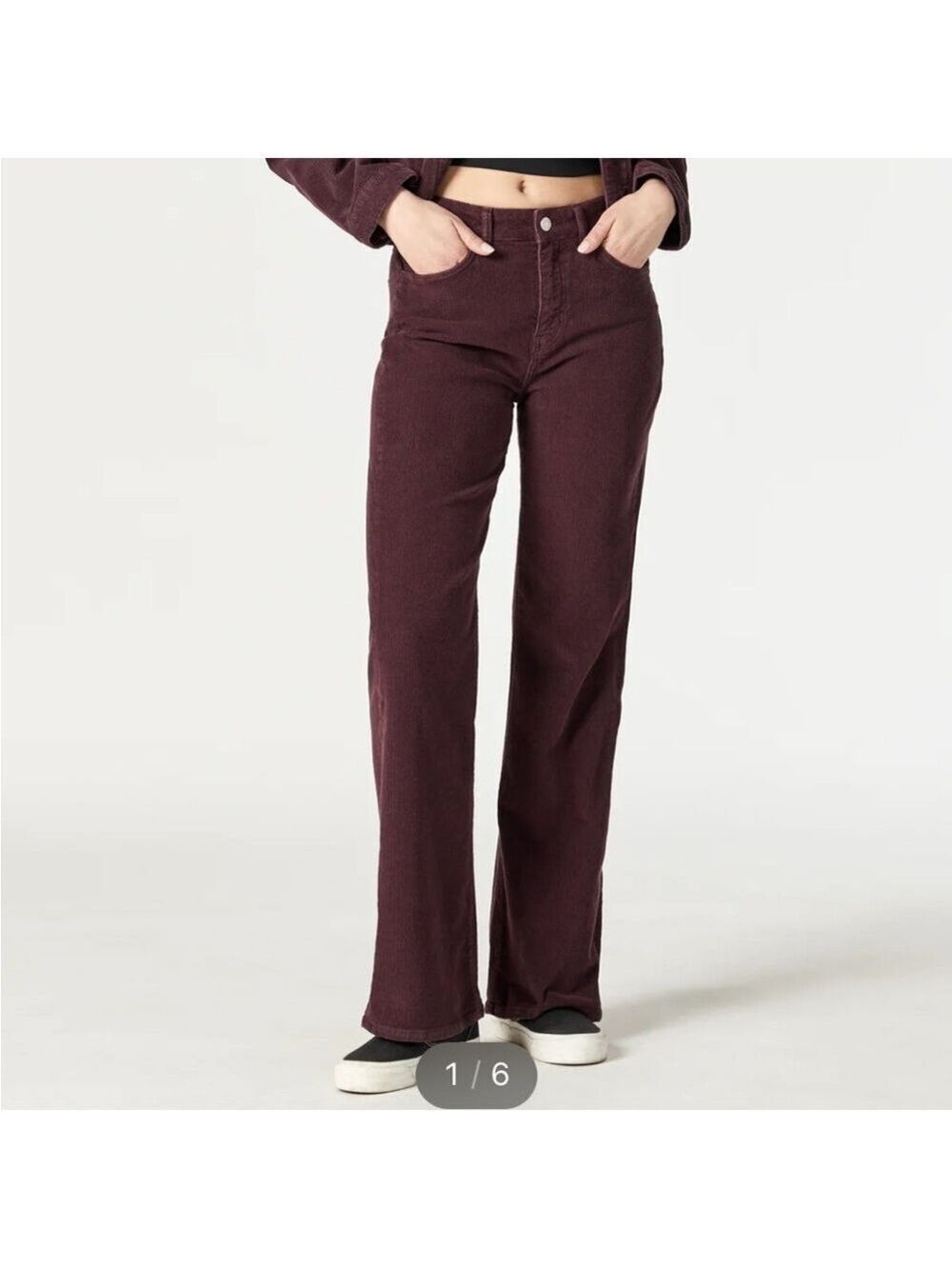 Mavi Victoria Wide Leg Pants High Rise | Mahogany Cord 31